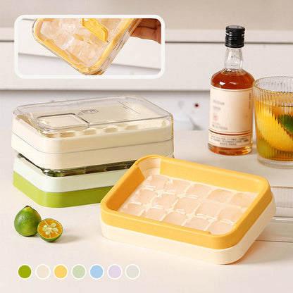 15 Grid Silicone Ice Cube Tray with Lid