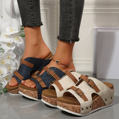 🔥50%OFF🔥Cutout Platform Wedge Sandals