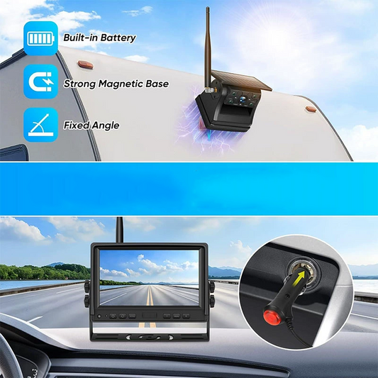 🔥While Supplies Last 40% OFF!🎉 7-Inch Solar-Powered Wireless Magnetic Camera