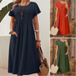 🔥While Supplies Last 40% OFF!🎉 Women’s Pleated Dress with Short Sleeves and Pockets