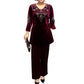 💎 40% OFF! 💎 Women's Velvet Rhinestone Top & Pants Set – Glossy Luxury Fabric, Sparkling Detailing & All-Day Comfort