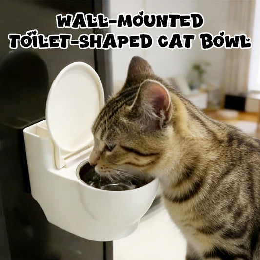 🔥While Supplies Last 40% OFF!🎉 Wall-Mounted Toilet-Shaped Cat Bowl