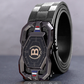 🐊Leather belt for men with elegant crocodile leather pattern, with automatic buckle and made of cowhide.