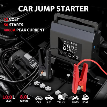 🔥Last day special, 60% off🔥Portable Car Jump Starter with Air Compressor