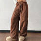 👖✨ 60% OFF! Casual Loose Fit Corduroy Trousers for Women – Wide-Leg, Adjustable Waist & Wrinkle-Resistant Retro Style