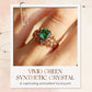 🔥2026 New Arrival ＆ Hot Sale ＆ 50％ Off🔥Green Synthetic Crystal Ring with Intricate Leaf