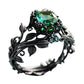 🔥2026 New Arrival ＆ Hot Sale ＆ 50％ Off🔥Green Synthetic Crystal Ring with Intricate Leaf