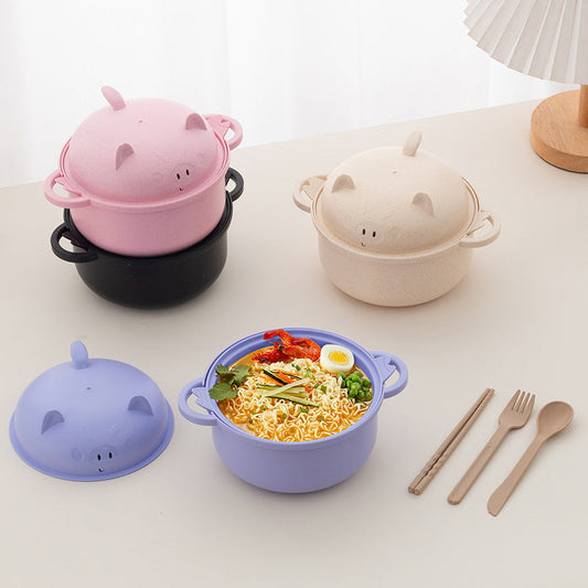 🔥While Supplies Last 40% OFF!🎉 1300ml Instant Noodle Bowl Set with Lid & Cutlery