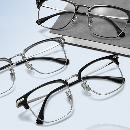 👓 LIMITED-TIME 50% OFF! ✨ Fashion Half Frame Eyewear – Photochromic, Blue Light Blocking, Lightweight 🛡️