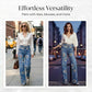 💐49% OFF ! Women‘s Floral Print Straight-Leg Jeans – Mother's Day Pre-sale 📦💖