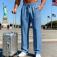 🔥While Supplies Last 40% OFF!🎉 Men's Elastic Waist Drawstring Straight Leg Pants