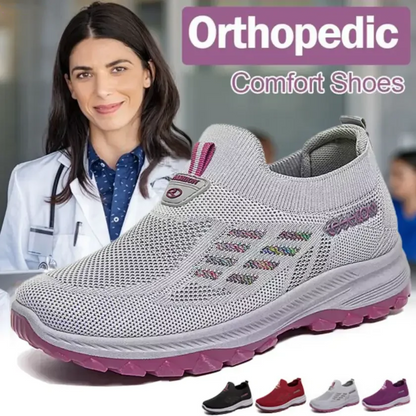 🔥While Supplies Last 40% OFF!🎉 Fly Knit Woven Orthopedic Arch Support Slip-on Shoes