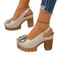 🎁New arrival 50% OFF💥Elegant Peep-Toe Buckle Heeled Sandals