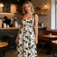 👗 New Arrival 50% OFF 🌸 Women's Floral Print Tie-Strap Midi Dress – Flattering Fit, Lightweight & Perfect for Spring & Summer ☀️