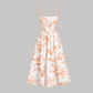 👗 New Arrival 50% OFF 🌸 Women's Floral Print Tie-Strap Midi Dress – Flattering Fit, Lightweight & Perfect for Spring & Summer ☀️
