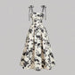 👗 New Arrival 50% OFF 🌸 Women's Floral Print Tie-Strap Midi Dress – Flattering Fit, Lightweight & Perfect for Spring & Summer ☀️