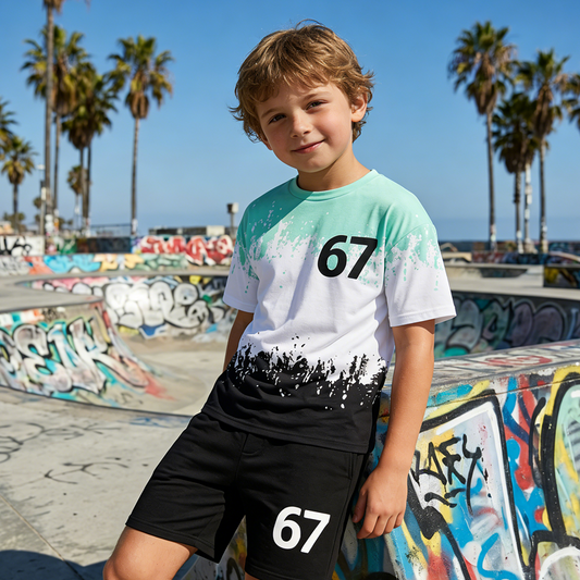 💐60% OFF! Kids‘ Shorts & T-Shirt Set – Breathable Fabric, Perfect for Running & Jumping 🤸‍♂️🌞【Flash Sale】