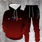 Black-to-Red Gradient Sportswear Set 🔥 Complete with Hoodie & Pants — Features a Kangaroo Pocket and Drawstring Waist. Perfect for Both the Gym and the Streets! 💪