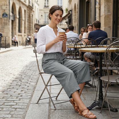 📢📢30% OFF !! ⏰Women's Casual Drawstring Waist Capri Pants