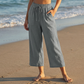 📢📢30% OFF !! ⏰Women's Casual Drawstring Waist Capri Pants