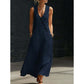 👗 50% OFF NOW! 🌼 2026 New Arrival –Women's Sleeveless V-Neck Maxi Dress with Pockets 🌸