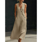 👗 50% OFF NOW! 🌼 2026 New Arrival –Women's Sleeveless V-Neck Maxi Dress with Pockets 🌸