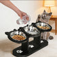 📢📢30% OFF !! ⏰ Anti-Slip Elevated 3-Bowl Pet Feeder! 🍲🐶🐱