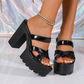🔥While Supplies Last 40% OFF!🎉 Women's Chunky Heel Platform Slide Sandals