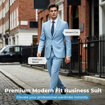 ✨👔60% OFF+FREE SHIPPING🔥Men's 2-piece modern fit business suit set