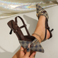 🔥2026 Hot sale 40% OFF🔥Women's Pointed-Toe Slingback Heels with Metal Chain