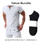 📢📢50% OFF !! ⏰ Summer Casual Zip-Neck Shirt & Shorts Set – Breathable, stylish & perfect for hot days – lightweight 2-piece comfort 🩳