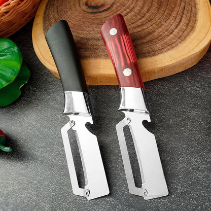 🏆 Last Day Special Price £9.99 ! 🎉Thickened Stainless Steel Multi-Peeler – Heavy-Duty, Wide Blade, Bottle Opener 🍺