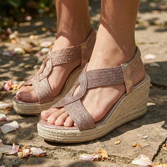 🥿New arrival 60% OFF!🌿Women's Casual Bohemian Woven Wedge Sandals