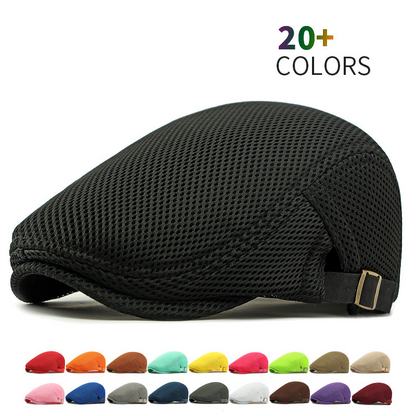 🧢 LIMITED TIME 50% OFF! 🍂 Breathable Flat Cap with Adjustable Strap – Mesh Fabric, Classic Ivy Style 🍁