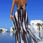 🔥While Supplies Last 40% OFF!🎉 Striped Two-Piece Swimsuit with Tie Neck and Ring Details