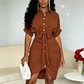 🔥While Supplies Last 40% OFF!🎉 Women's Casual Button-Down Shirt Dress