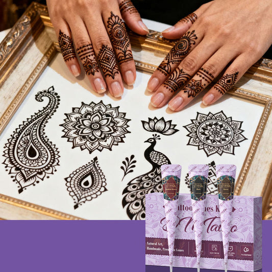 🔥While Supplies Last 40% OFF!🎉 Complete 3-Color Henna Tattoo Kit