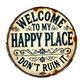 🔥While Supplies Last 40% OFF!🎉 Vintage "Happy Place" Metal Sign