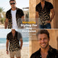 🔥2026 New Arrival ＆ Hot Sale ＆ 50％ Off🔥Men's Short Sleeve Leopard Print Button Down Shirt