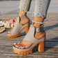 👡50% OFF✨ Chunky-heeled open-toe sandals · A versatile summer style