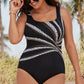 🏖️Summer Hot Sale 🩱50K+ SOLD!🌊Fashion Printed One-Piece Swimsuit | Soft Stretch Fabric & Ruching Detail for an Instant Slimming Look