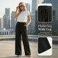 🔥While Supplies Last 40% OFF!🎉 Women's Solid Color Crinkle Wide Leg Pants