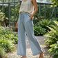 🔥While Supplies Last 40% OFF!🎉 Women's Solid Color Crinkle Wide Leg Pants