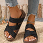 🔥While Supplies Last 40% OFF!🎉 Women's Criss-Cross Woven Strap Wedge Sandals