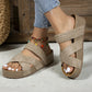 🔥While Supplies Last 40% OFF!🎉 Women's Criss-Cross Woven Strap Wedge Sandals