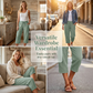 🌞Summer Hot Sale-55% Off!!🌿Women's Solid-Color Pleated Cotton-Linen Cropped Pants