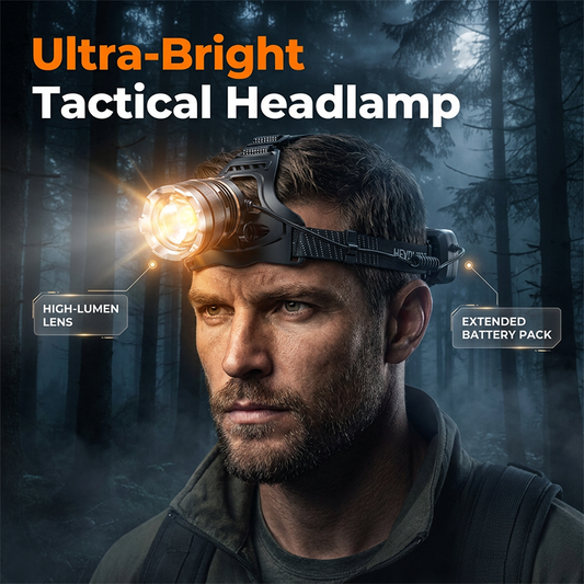 Rechargeable Zoomable Headlamp with Motion Sensor