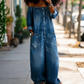 📢📢49% OFF !! ⏰Off-Shoulder Wide-Leg Denim Jumpsuit