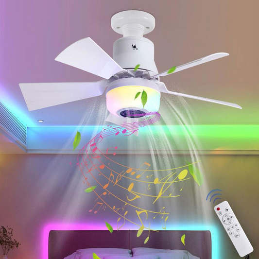 ✨While Supplies Last 40% OFF!🍃Smart Ceiling Fan with Light, RGB & Bluetooth Speaker