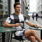 🔥2026 New Arrival 🔥Men's Abstract Print T-Shirt & Shorts Set
